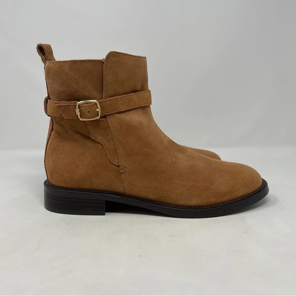 Sam Edelman Nolynn Buckle Zipper Ankle Boots in Saddle Suede - NWT - Picture 4 of 13